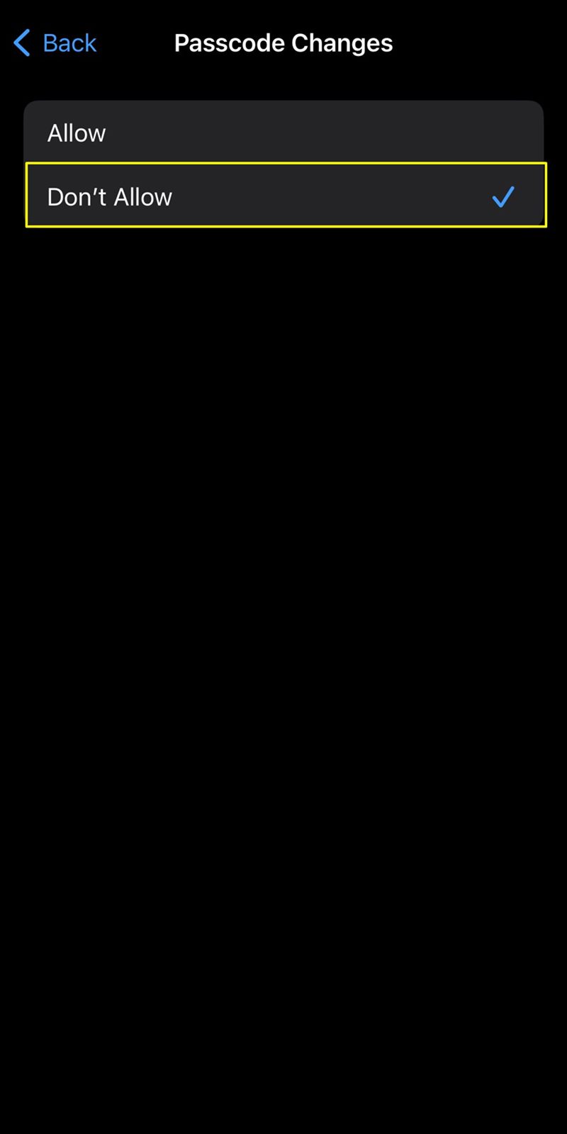 protect iphone disable passcode change