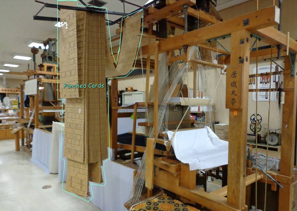 Jacquard loom punched cards